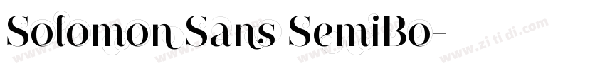 Solomon Sans SemiBo字体转换